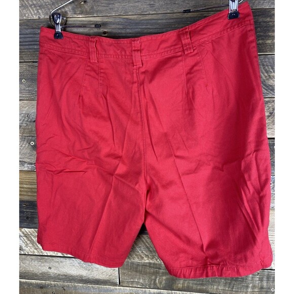 White Stag Women's Sz 14 Red Cotton Blend 2 Pocket Shorts - Picture 7 of 10